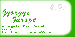 gyorgyi furszt business card